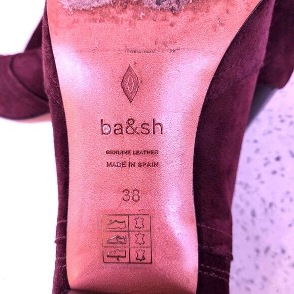 BA&SH Casey Boots Suede Western Cowboy size 38 in Purple Red - SOLD OUT color - Picture 7 of 11